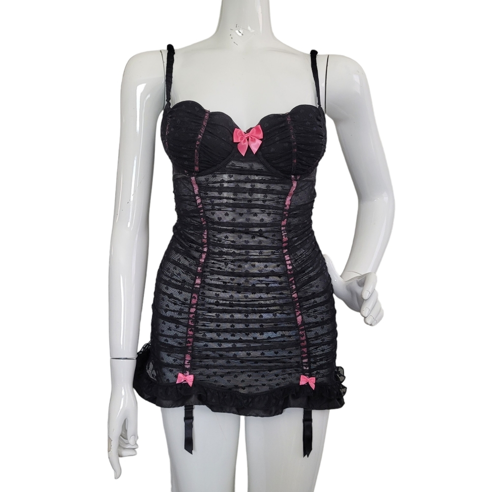 VICTORIA'S SECRET sexy little things heart garter chemise
